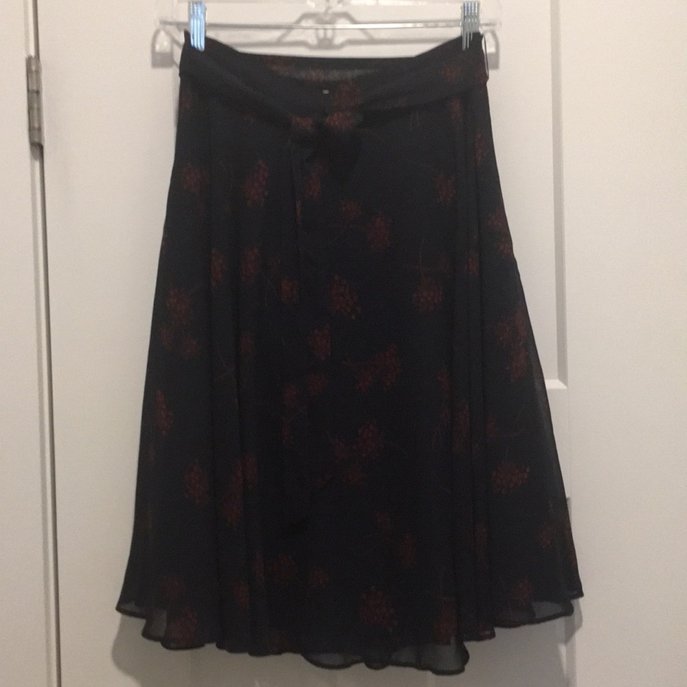 Floral Skirt , Size-2, Lined ,  Navy/Red, New